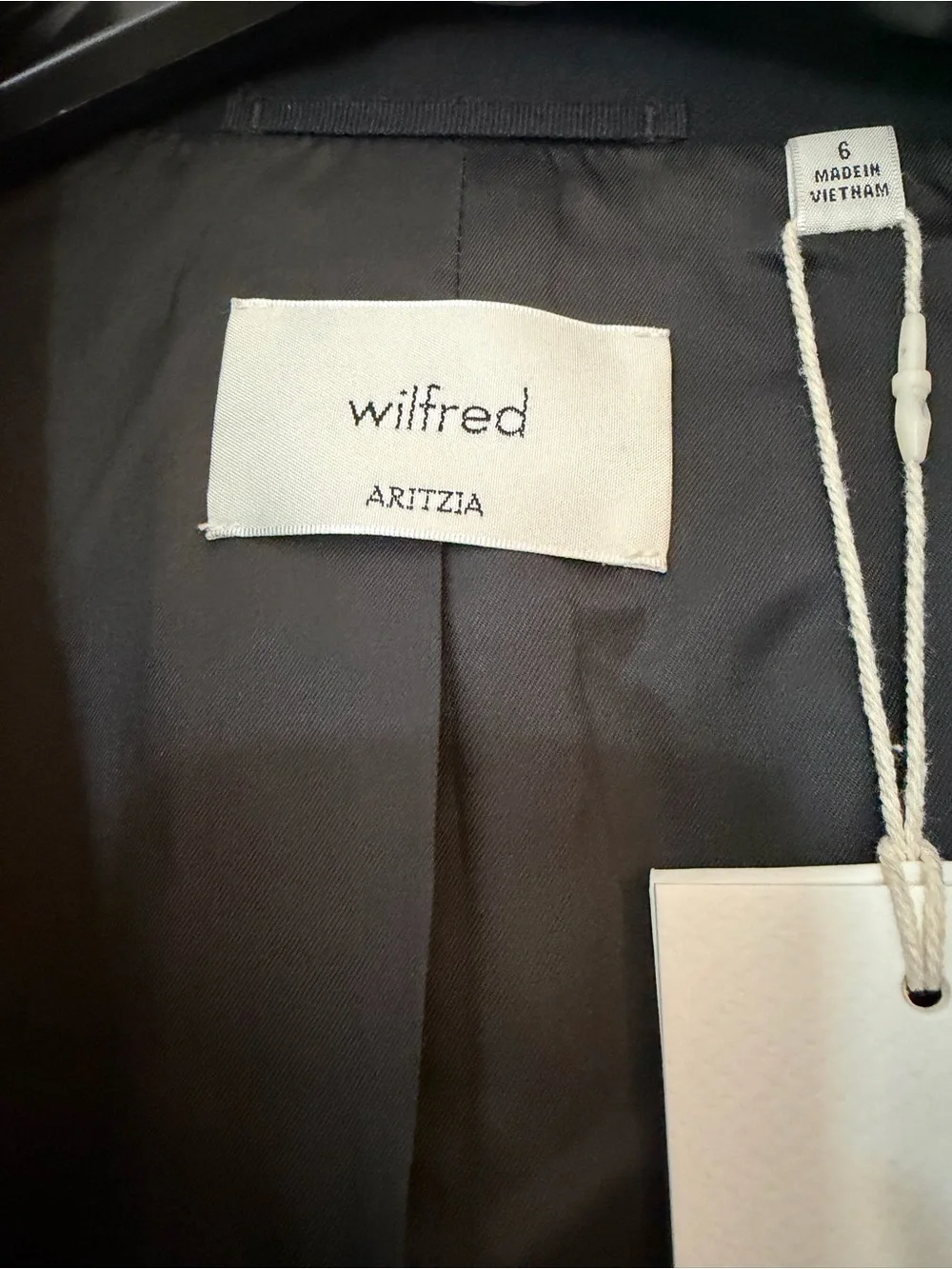 NWT Aritzia Wilfred Black Single-Button Tailored Blazer - Picture 2 of 3